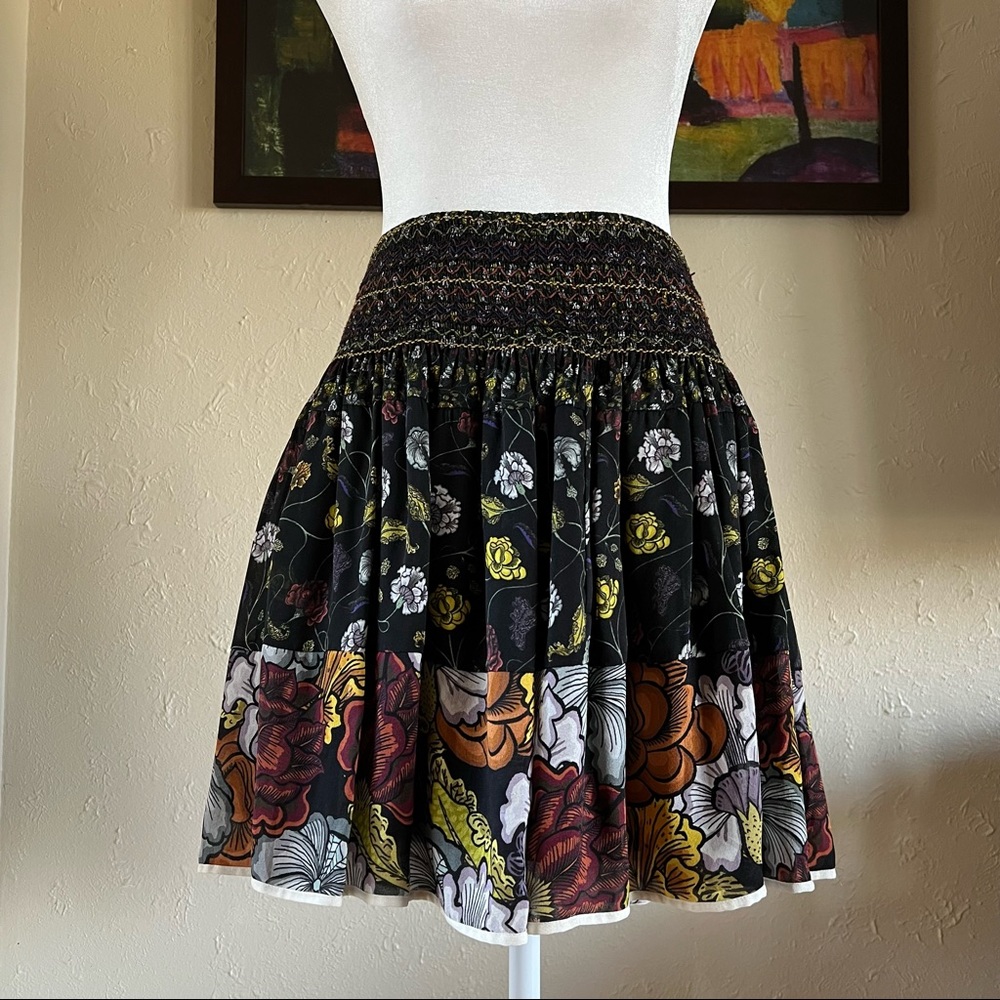 Proenza Schouler Floral Printed Silk Skirt Size 4